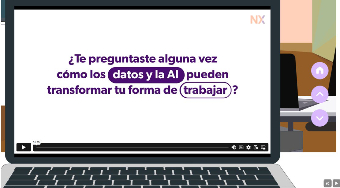 Captura real de Naranja X Data & AI Lab, desarrollado por WEBDOOR
